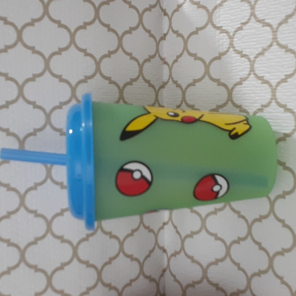Pokemon Reusable‎ color changing 12oz tumbler w/ blue too straw - New - Picture 3 of 5